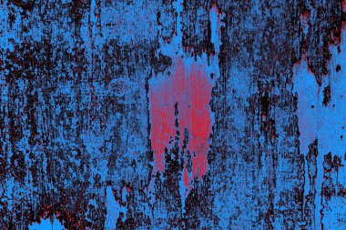 Kırmızı ve mavi renkli grungy duvar, desenli arka plan