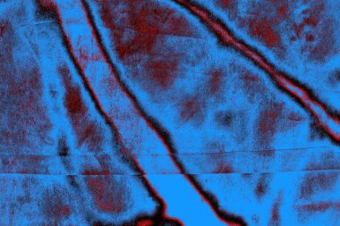 Kırmızı ve mavi renkli grungy duvar, desenli arka plan