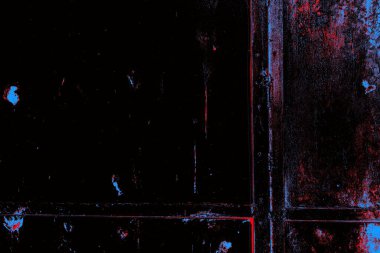 Kırmızı ve mavi renkli grungy duvar, desenli arka plan