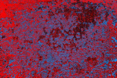 Kırmızı ve mavi renkli grungy duvar, desenli arka plan