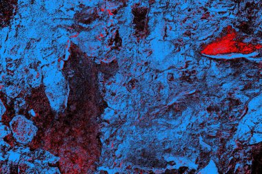 Kırmızı ve mavi renkli grungy duvar, desenli arka plan