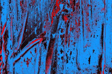 Kırmızı ve mavi renkli grungy duvar, desenli arka plan