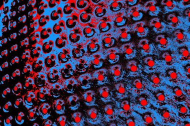 Kırmızı ve mavi renkli grungy duvar, desenli arka plan