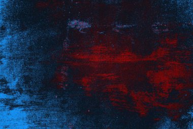 Kırmızı ve mavi renkli grungy duvar, desenli arka plan