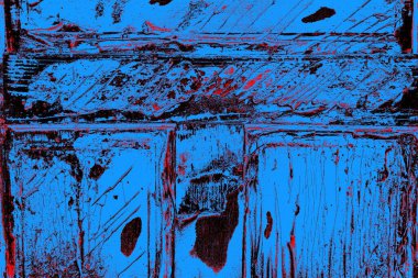 Kırmızı ve mavi renkli grungy duvar, desenli arka plan