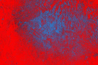 Kırmızı ve mavi renkli grungy duvar, desenli arka plan
