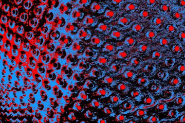 Kırmızı ve mavi renkli grungy duvar, desenli arka plan