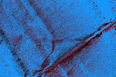 Kırmızı ve mavi renkli grungy duvar, desenli arka plan