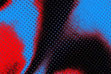 Kırmızı ve mavi renkli grungy duvar, desenli arka plan