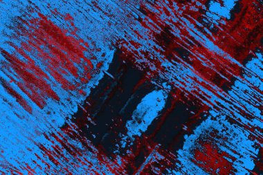 Kırmızı ve mavi renkli grungy duvar, desenli arka plan