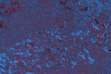 Kırmızı ve mavi renkli grungy duvar, desenli arka plan