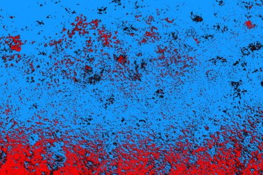 Kırmızı ve mavi renkli grungy duvar, desenli arka plan