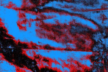 Kırmızı ve mavi renkli grungy duvar, desenli arka plan