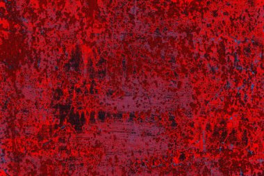 Kırmızı ve mavi renkli grungy duvar, desenli arka plan
