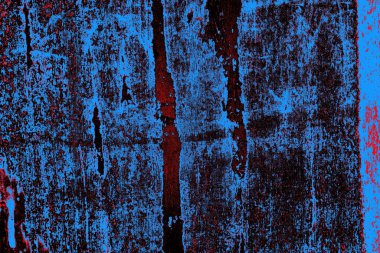 Kırmızı ve mavi renkli grungy duvar, desenli arka plan