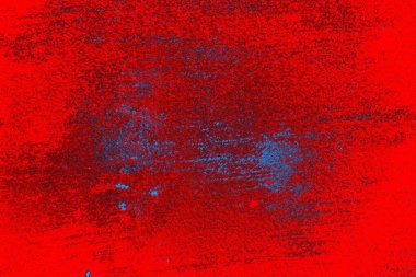 Kırmızı ve mavi renkli grungy duvar, desenli arka plan