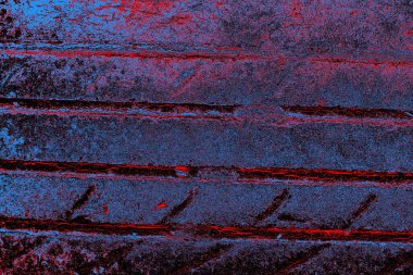 Kırmızı ve mavi renkli grungy duvar, desenli arka plan