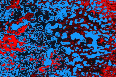 Kırmızı ve mavi renkli grungy duvar, desenli arka plan