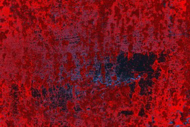 Kırmızı ve mavi renkli grungy duvar, desenli arka plan