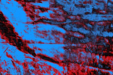 Kırmızı ve mavi renkli grungy duvar, desenli arka plan