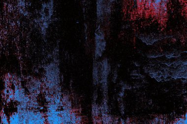Kırmızı ve mavi renkli grungy duvar, desenli arka plan
