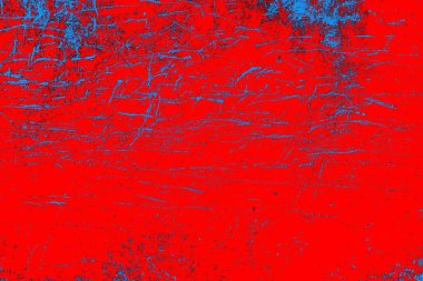 Kırmızı ve mavi renkli grungy duvar, desenli arka plan