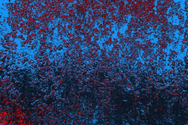 Kırmızı ve mavi renkli grungy duvar, desenli arka plan