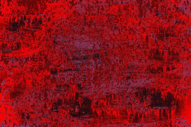 Kırmızı ve mavi renkli grungy duvar, desenli arka plan