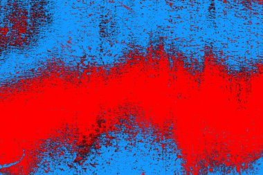 Kırmızı ve mavi renkli grungy duvar, desenli arka plan