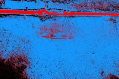 Kırmızı ve mavi renkli grungy duvar, desenli arka plan