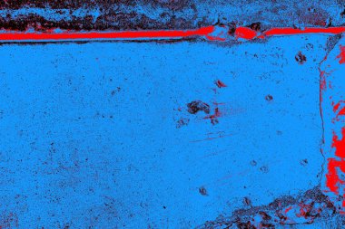 Kırmızı ve mavi renkli grungy duvar, desenli arka plan