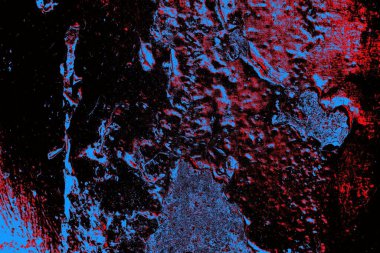 Kırmızı ve mavi renkli grungy duvar, desenli arka plan