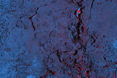 Kırmızı ve mavi renkli grungy duvar, desenli arka plan