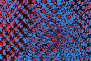 Kırmızı ve mavi renkli grungy duvar, desenli arka plan