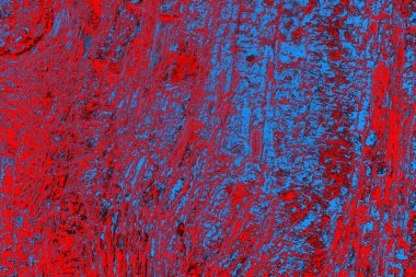 Kırmızı ve mavi renkli grungy duvar, desenli arka plan