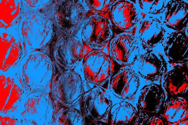 Kırmızı ve mavi renkli grungy duvar, desenli arka plan