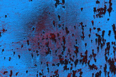 Kırmızı ve mavi renkli grungy duvar, desenli arka plan