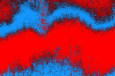 Kırmızı ve mavi renkli grungy duvar, desenli arka plan