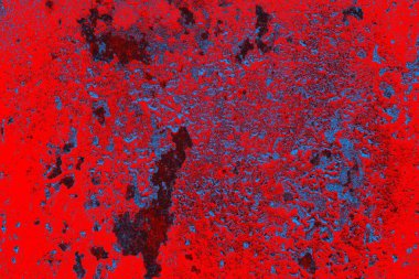 Kırmızı ve mavi renkli grungy duvar, desenli arka plan