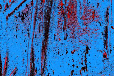 Kırmızı ve mavi renkli grungy duvar, desenli arka plan