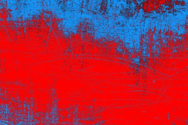 Soyut grunge arkaplanı. Monokrom dokusu. Mavi ve kırmızı desenli arkaplan