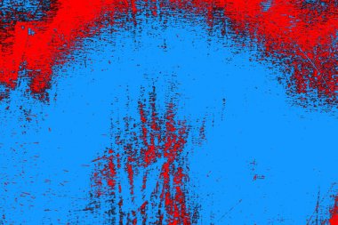 Kırmızı ve mavi renkli grungy duvar, desenli arka plan