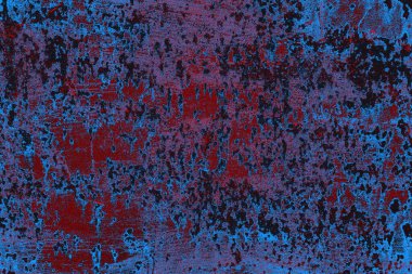 Kırmızı ve mavi renkli grungy duvar, desenli arka plan