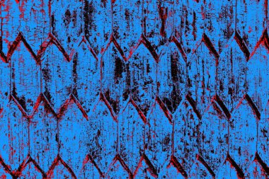 Kırmızı ve mavi renkli grungy duvar, desenli arka plan