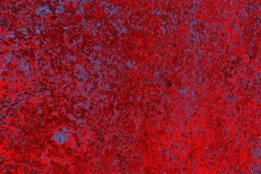 Kırmızı ve mavi renkli grungy duvar, desenli arka plan