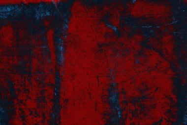 Kırmızı ve mavi renkli grungy duvar, desenli arka plan