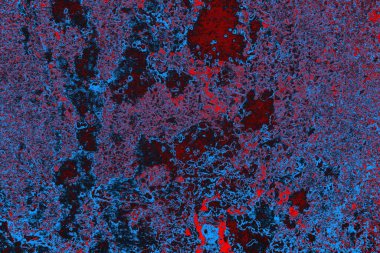 Kırmızı ve mavi renkli grungy duvar, desenli arka plan