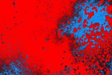 Soyut grunge arkaplanı. Monokrom dokusu. Mavi ve kırmızı desenli arkaplan