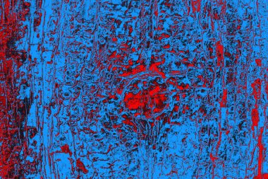 Kırmızı ve mavi renkli grungy duvar, desenli arka plan