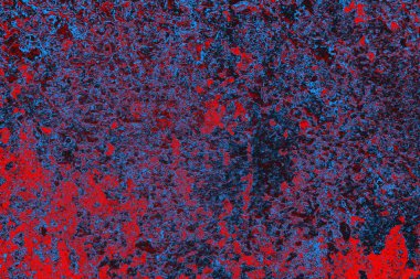 Kırmızı ve mavi renkli grungy duvar, desenli arka plan